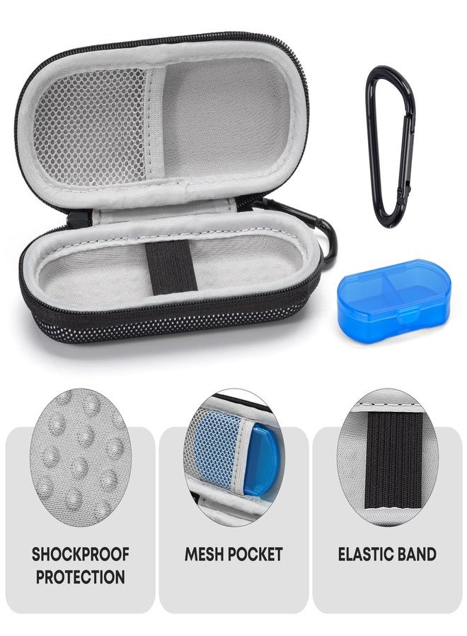 Yewltvep Case for KardiaMobile 1L 6L Personal EKG Monitor, Hard Travel Carrying Case for AliveCor Kardia Heart Monitor EKG/ECG, Portable Heart Rate Monitor Bag Storage Organizer with Pill Box & Carabiner Clip - Image 4