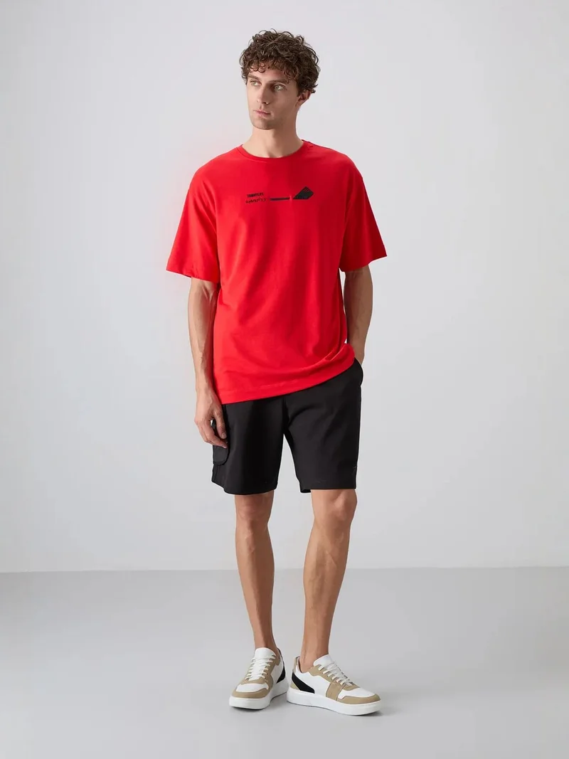 تومي لايف TOMMY Oversized Cotton-Polyester Crew Neck T-Shirt