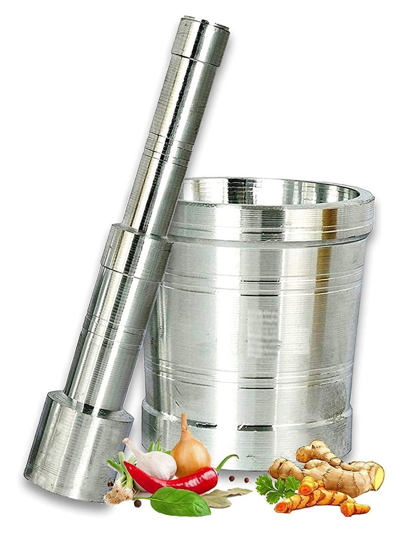 Duodeno Aluminium Okhali MasherMusal DastaKhal Batta For Food Mashing In Kitchen - Image 1