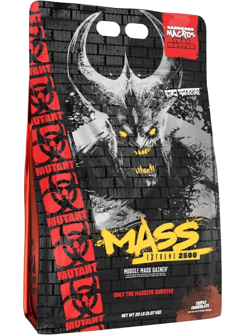 Mutant Mass Extreme 2500 Triple Chocolate 20 lbs