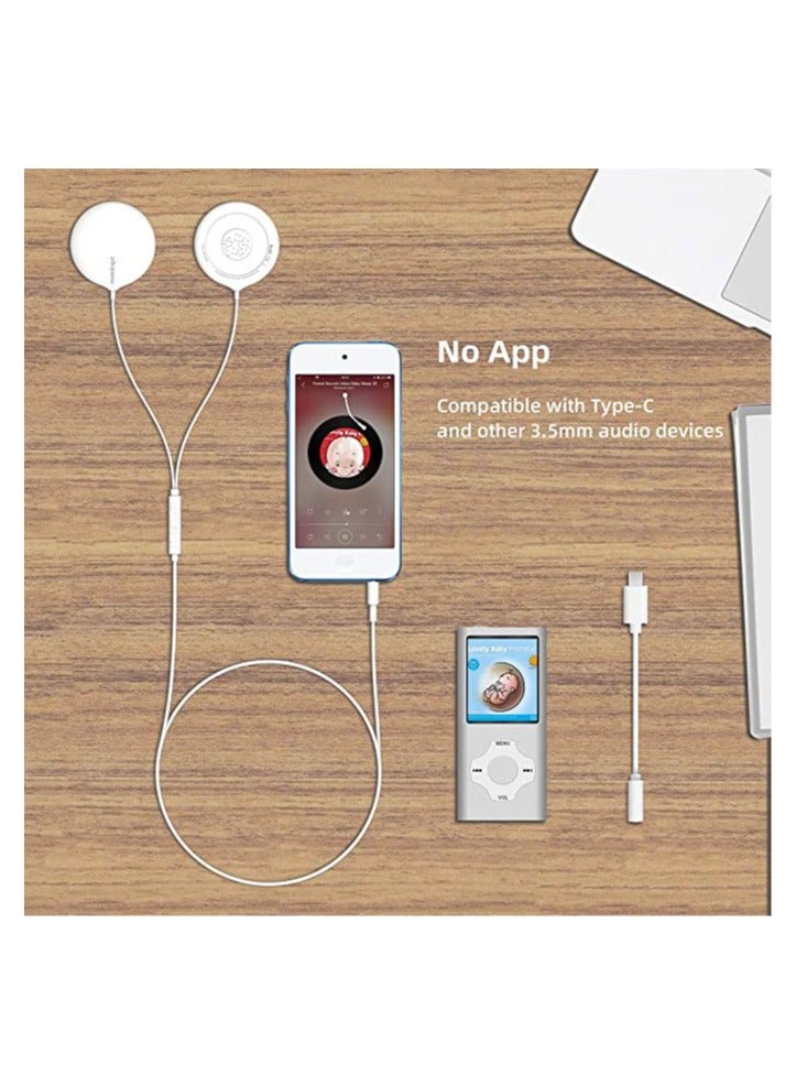 NIBEMINENT مجموعة سماعات رأس بطن الطفل، مكبر صوت محمول للموسيقى، سماعات أذن للبطن، تشغيل الموسيقى، الأصوات، الأصوات للطفل في الرحم، هدايا للمرأة الحامل - Image 5