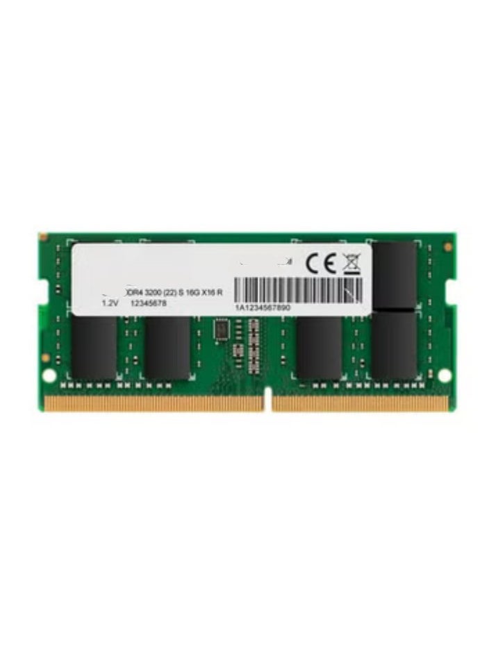 16GB DDR4 3200MHz Laptop RAM Memory Module - 260-Pin SODIMM, PC4-25600, 1.2V, Dual Rank 2Rx8 