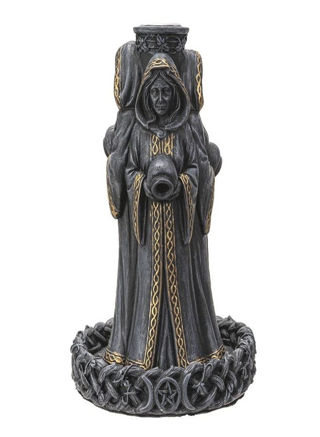 Pacific Giftware Mother Maiden Crone Backflow Incense Burner, 9.25-inch Height, Cold Cast Resin - Image 1