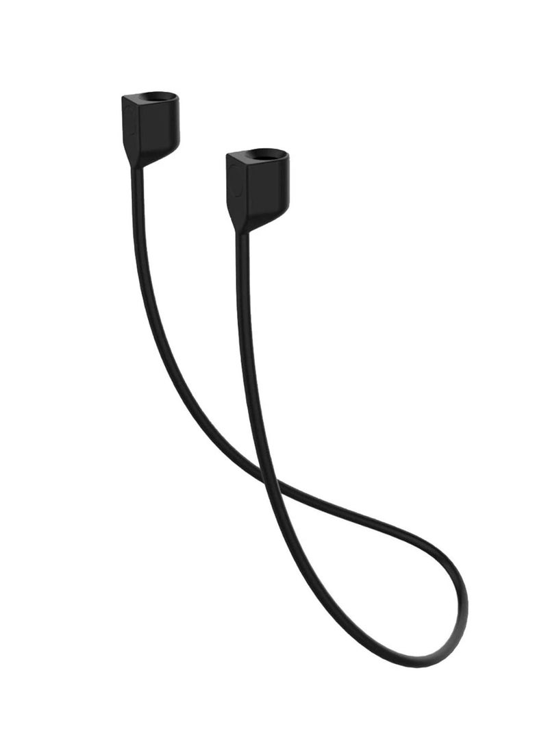 Generic Anti-Lost Soft Silicone Headset Hanging Neck Rope for AirPods 2 AirPods 3 Gen Pro Cable Lanyard Anti-Lost Straps (Black)  - Image 2