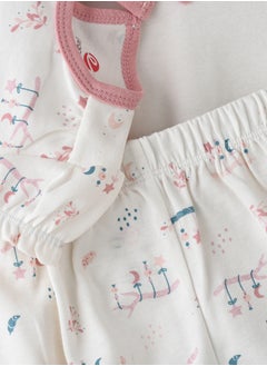Elegant Kids Sunshine Sprinkles: Girls' Breezy Tee & Shorts Set Playful Prints & Summer Fun  - Image 3