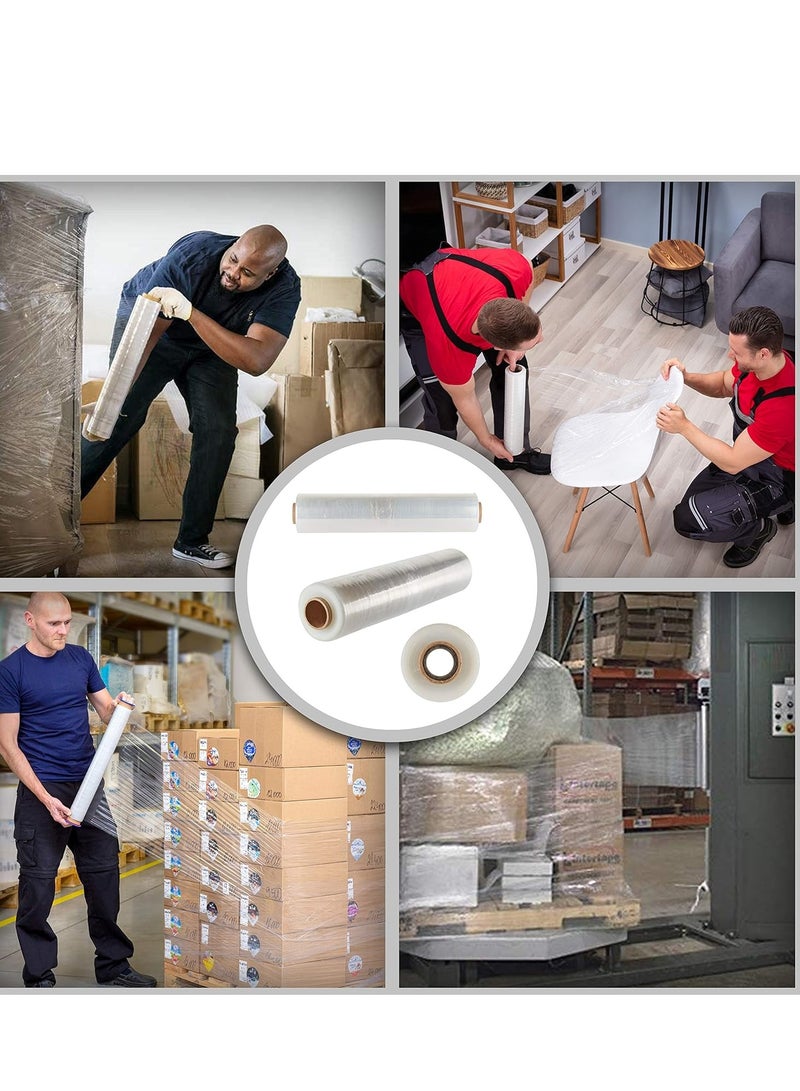 Midwest Stretch Film Roll/Wrap 50 cm x 23 Microns x 300g Core for Packaging, Heavy Duty Pallet Wrapping Film - Single Roll (1 kg x 300g, Clear) - Image 3