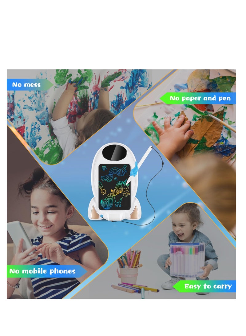 LCD Writing Tablet for kids, Drawing Tablets Board Toys Gifts for Toddler 2 3 4 5 6 7 Year Old, Boys Girls Magic Drawing Pad, Rocket Travel Activity Learning Toy, Birthday Presents