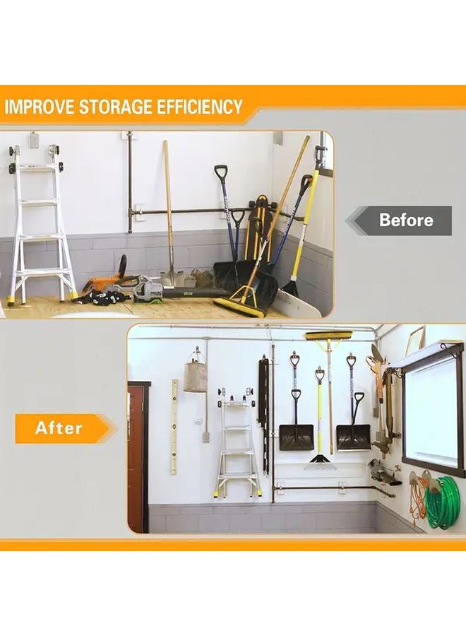 Orange Heavy Duty Metal Wall Hook For Garage Bike Tool Storage - Image 1