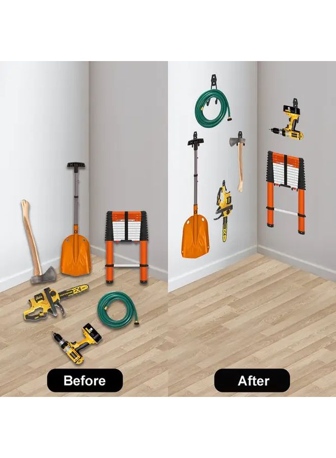 Orange Heavy Duty Metal Wall Hook For Garage Bike Tool Storage - Image 5