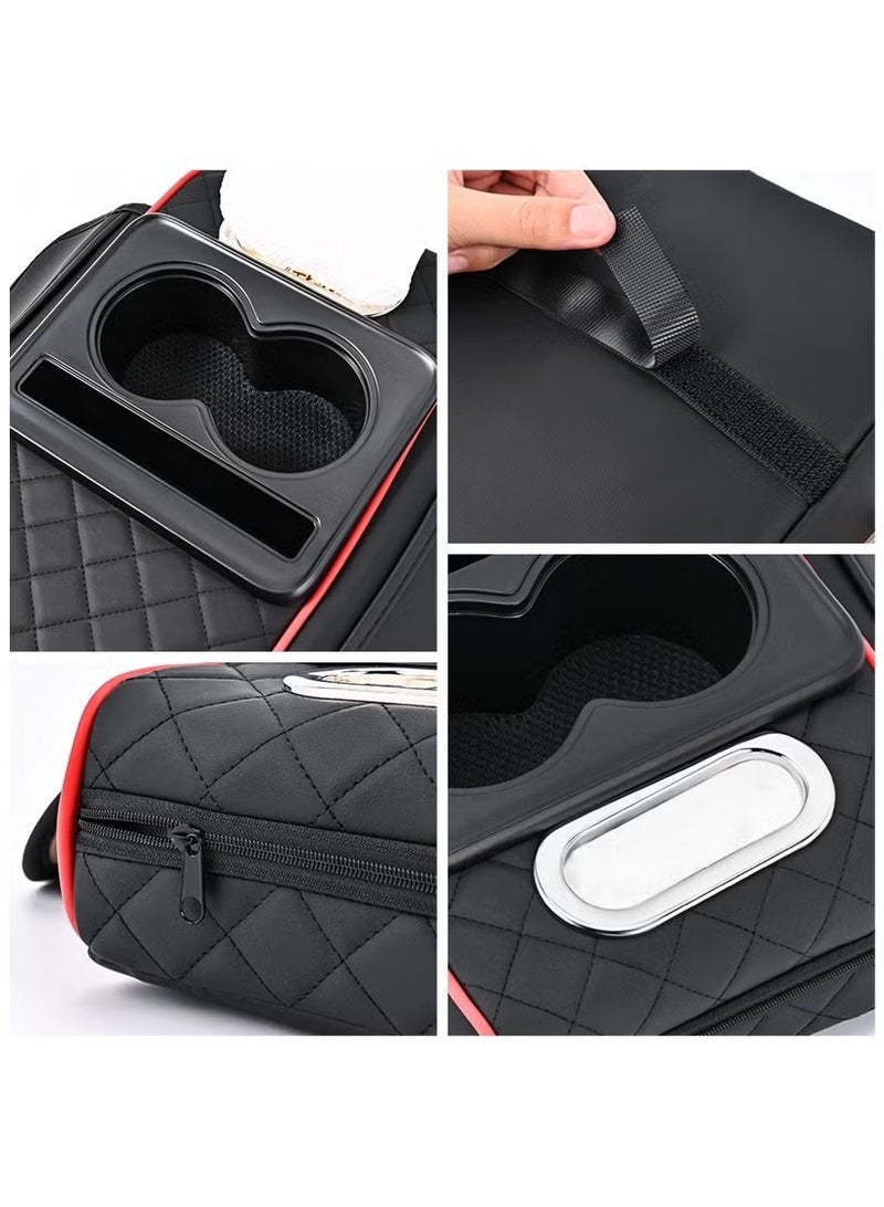 OMEVE Multipurpose Car Center Console Heighten Cover, Leather Car Armrest Booster Pads, Leather Car Armrest Cover Protector, Armrest Box, Suitable for Most Vehicles, SUVs, Trucks, Cars (Black) - Image 3