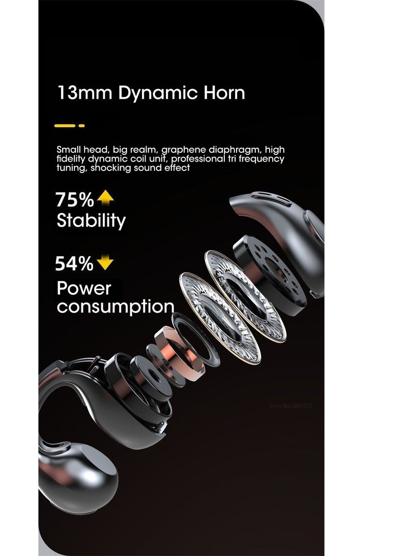 AROAQ TWS Bluetooth 5.3 Earphones Wireless Earbuds Sports Sound Earbuds Earring Earbuds  - Image 5