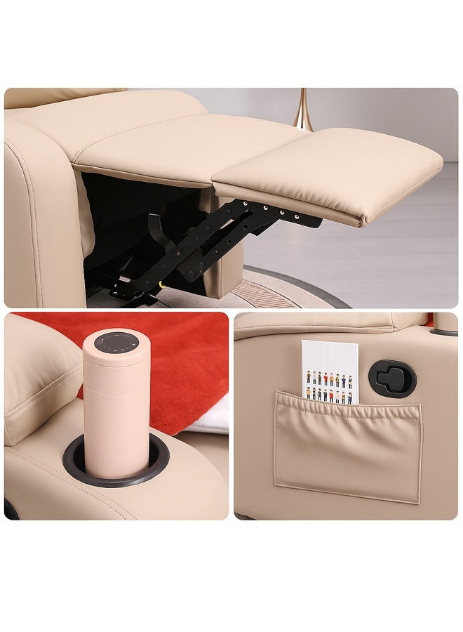 إن كي أكس أريكة مساحة كابينة فردية بسيطة لغرفة المعيشة وغرفة النوم وحامل أكواب متعدد الوظائف وكرسي هزاز مسطح متكئ - Image 4