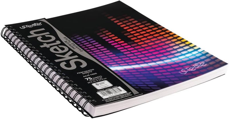 UCREATE Fashion Poly Sketch Book, Sonic Vibes, 9" x 12", 1 Count - Image 4