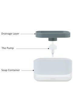 Generic Soap Pump Dispenser and Sponge Holder, 10 Ounces / 300ml Dish Soap Dispenser for Kitchen,White  - Image 2