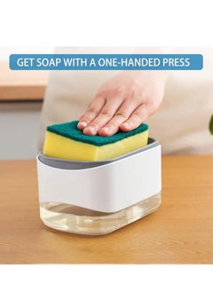Generic Soap Pump Dispenser and Sponge Holder, 10 Ounces / 300ml Dish Soap Dispenser for Kitchen,White  - Image 4
