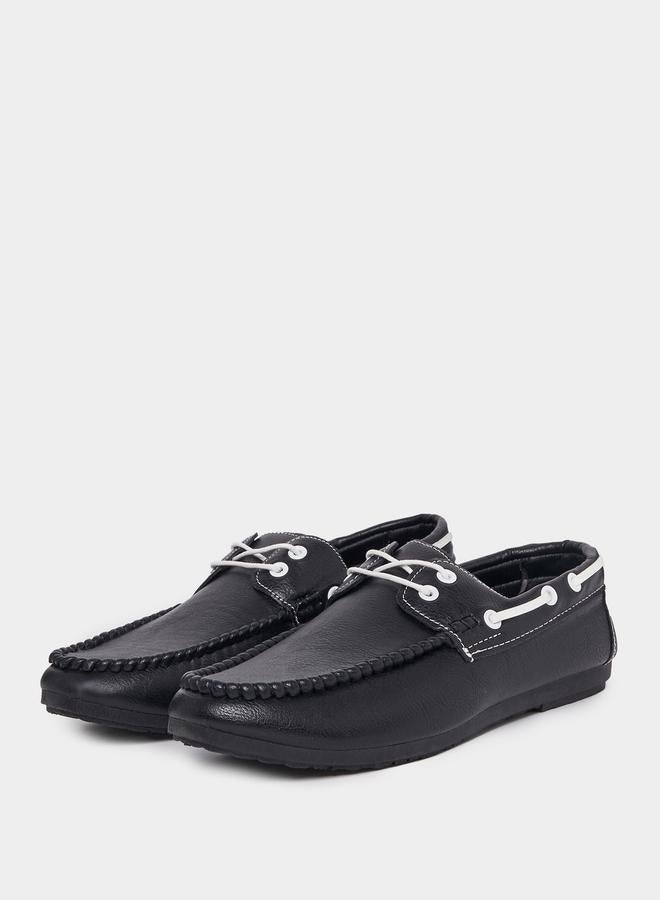 Styli Lace Detail Slip On Loafers  - Image 2