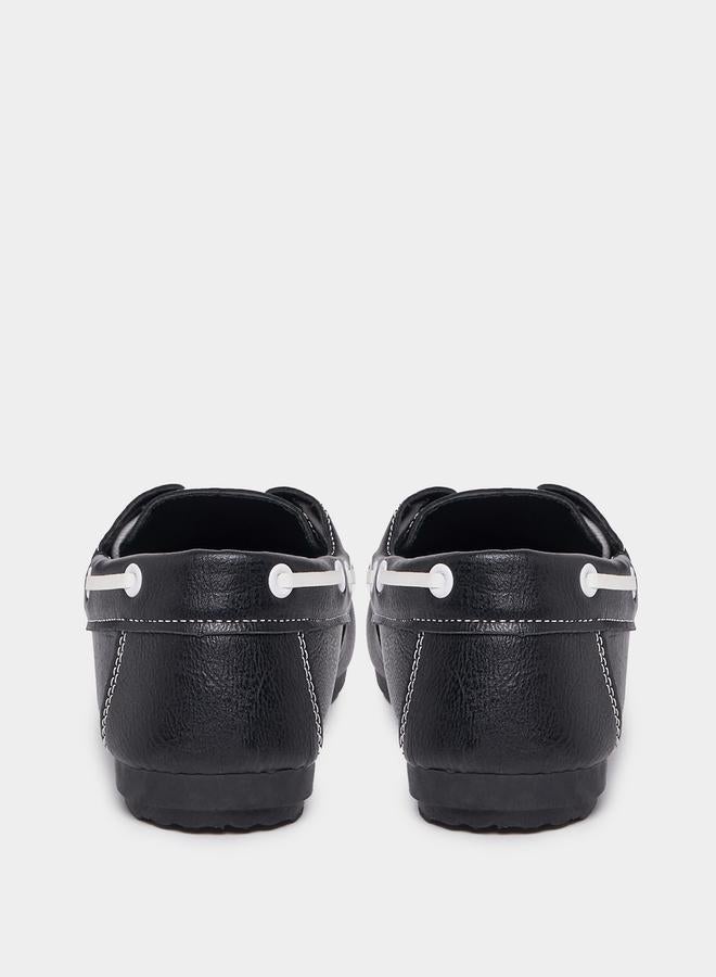 Styli Lace Detail Slip On Loafers  - Image 3