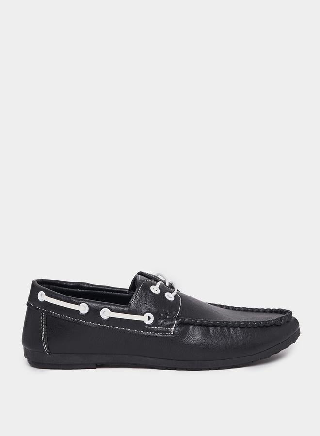 Styli Lace Detail Slip On Loafers  - Image 1