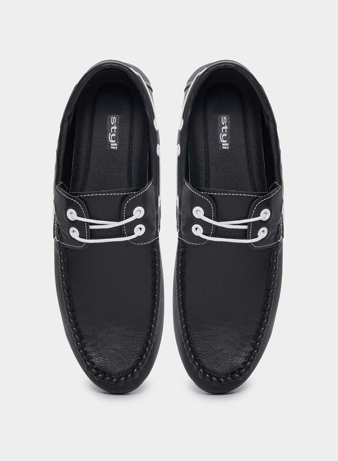 Styli Lace Detail Slip On Loafers  - Image 5
