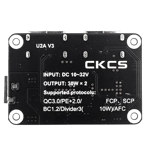 DROK 12V to 5V DC USB Buck Converter, Dual USB Port Fast Charger Board Auto Power Supply Adapter DC-DC 10-32V 12V 24V to 5V 9V Voltage Step Down Regulator Car Volt Transformer - Image 5