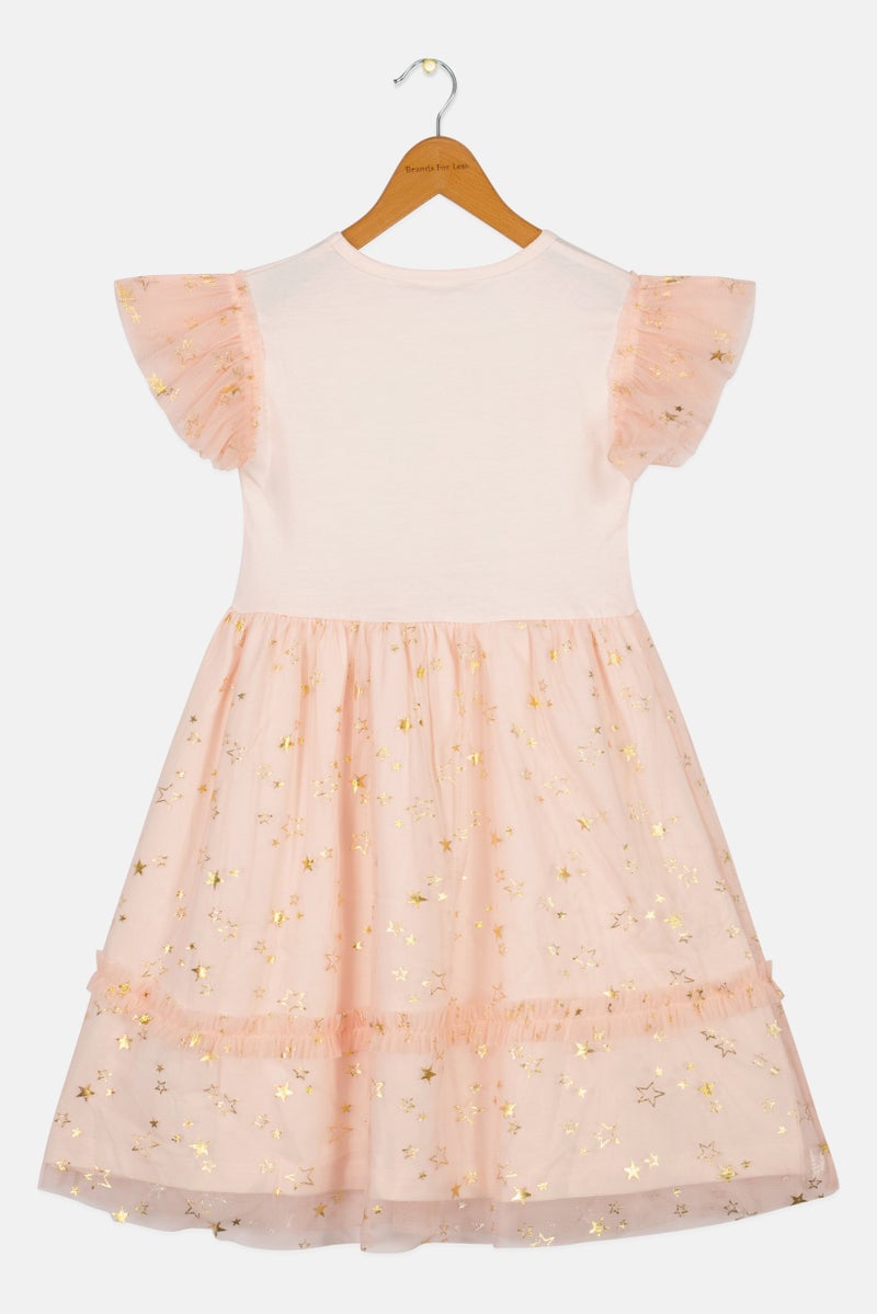 Disney Kids Girl Mickey And Friends Tutu Dress, Peach - Image 3