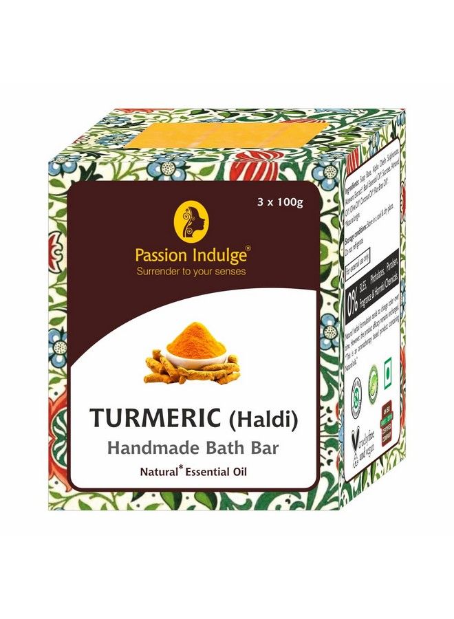 passion indulge Natural Handmade Bath Bar Soap Turmeric (Pack Of 3) - Image 2