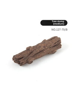 Wild Forest Dinosaur Jurassic Scene Ornaments Realistic Cave Plastic Rock Tree Stump Scene Ornaments-Color:Q79B Middle Stump 41g