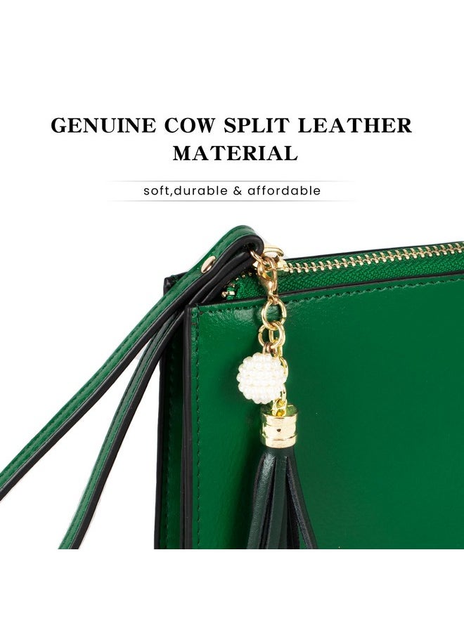 befen Genuine Leather Wristlet Clutch Wallet Purses For Women, Women'S Small Multi Pocket Cell Phone Bag With Card Slots Built-In Rfid Protection  - Image 5