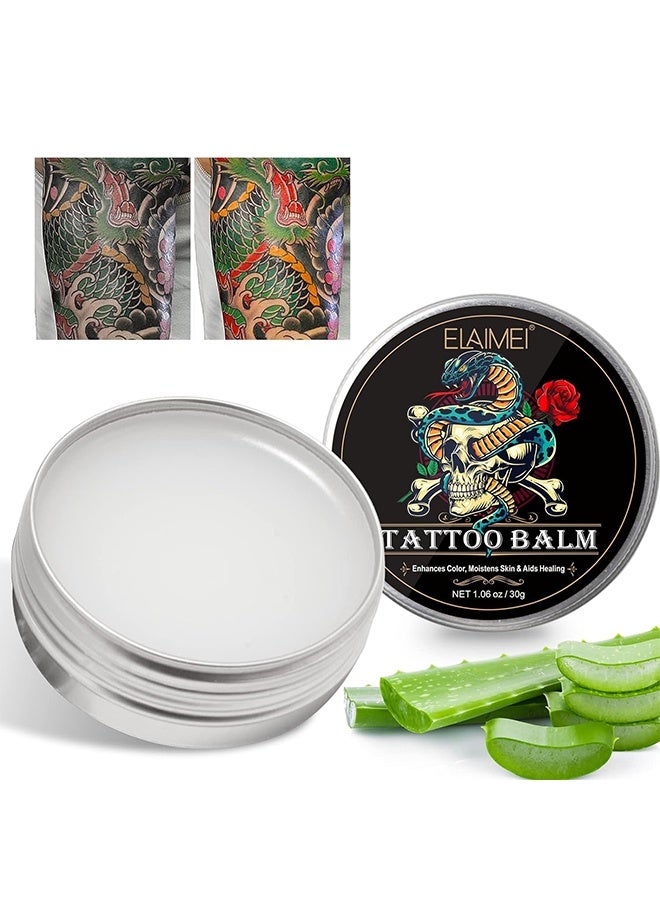 Elaimei Tattoo Balm Aftercare Cream Ointment For Before During And Post Tattoo Moisturizing Balm To Promote Skin Healing 30G - Image 1