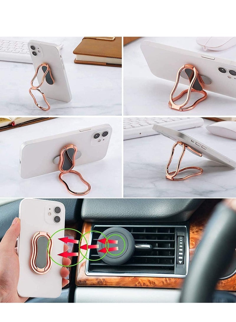 Rock Pow 360°Rotation Ultra-Thin Cell Phone Back Grip Foldable Cellphone Stand Compatible with Apple iPhone/iPad - Image 2