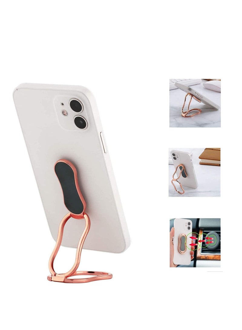 Rock Pow 360°Rotation Ultra-Thin Cell Phone Back Grip Foldable Cellphone Stand Compatible with Apple iPhone/iPad - Image 1