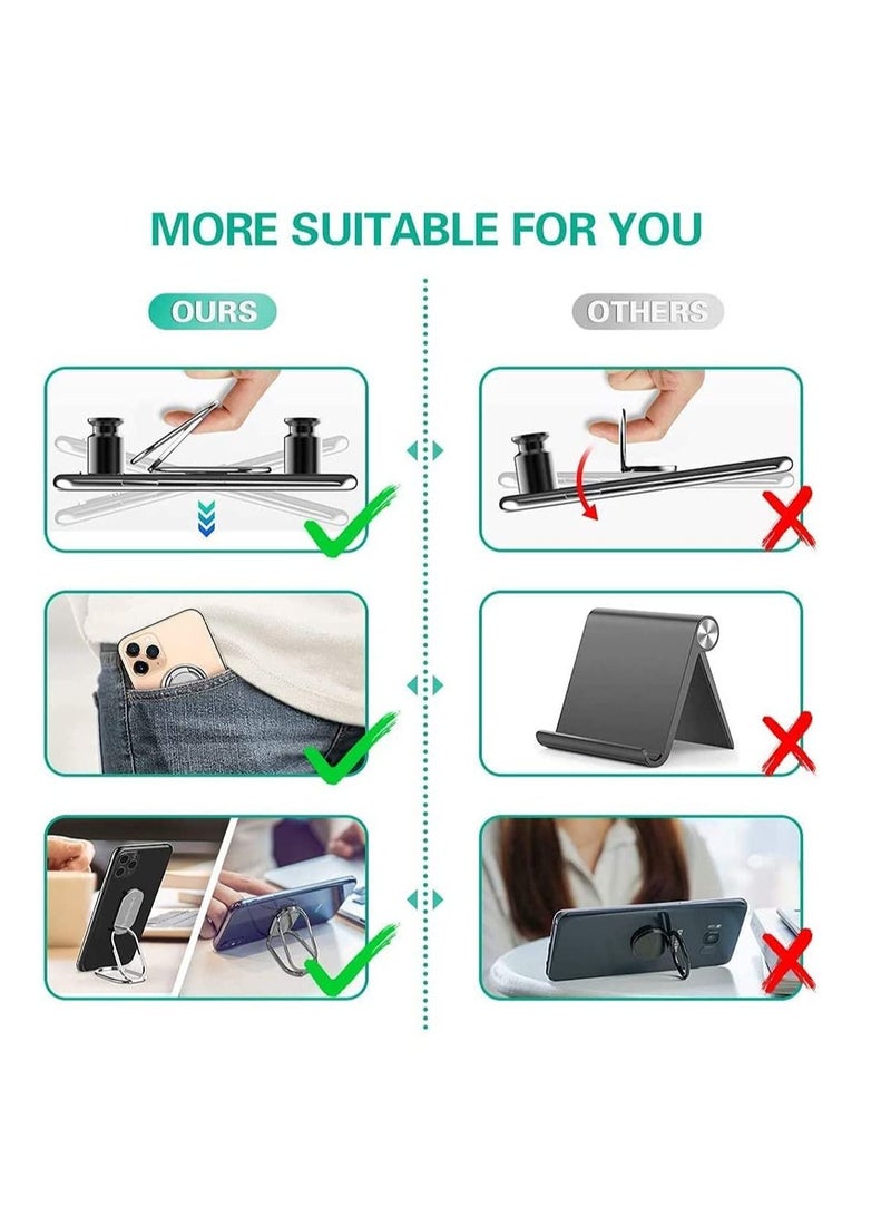 Rock Pow 360°Rotation Ultra-Thin Cell Phone Back Grip Foldable Cellphone Stand Compatible with Apple iPhone/iPad - Image 4