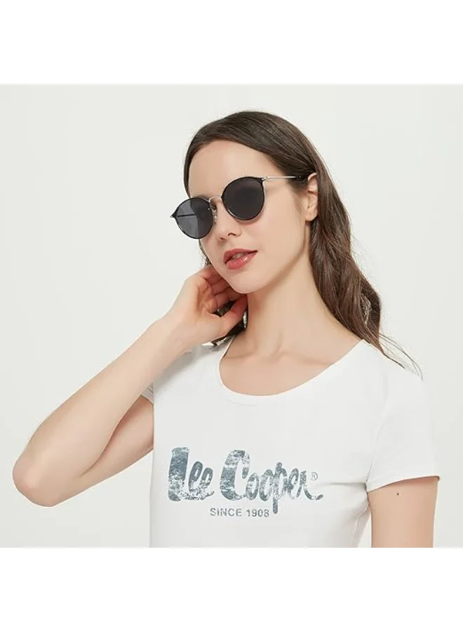 لي كوبر Women's Sunglasses  Frame Gray Mirror Lens 52mm  - LC1025C02