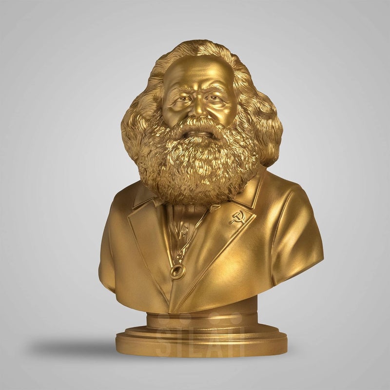 SILAII Karl Marx Sculpture 5 INCH Gold Colour - Image 1