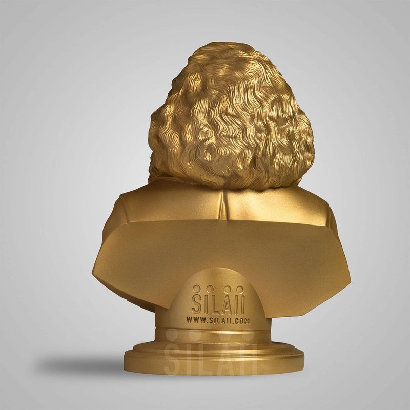 SILAII Karl Marx Sculpture 5 INCH Gold Colour - Image 5