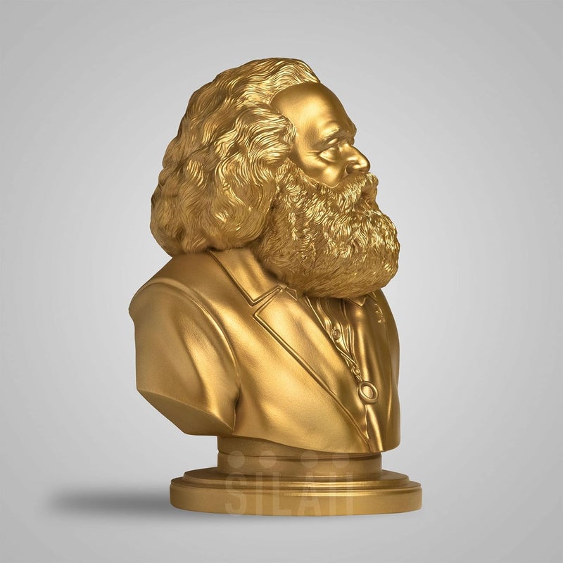 SILAII Karl Marx Sculpture 5 INCH Gold Colour - Image 4