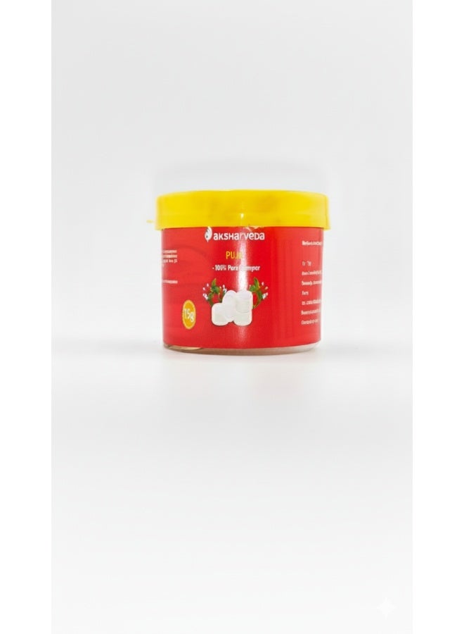 Aksharveda 100% Pure Camphor Crystals | Kapoor – 15g - Image 1