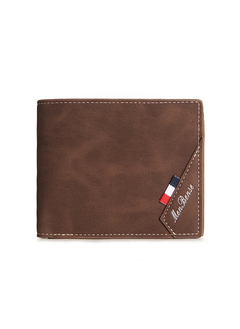 MenBense - Business Men's Wallet Short Wallet Card Holder Document Bag 12*9.5*1.5cm - Image 1