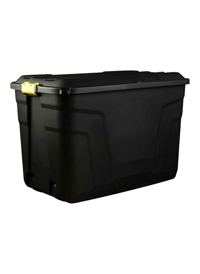 Strata Heavy Duty Wheeled Storage Box with Lid Black and Yellow 190 Liter XW434-BLK/YEL-EX - Image 1