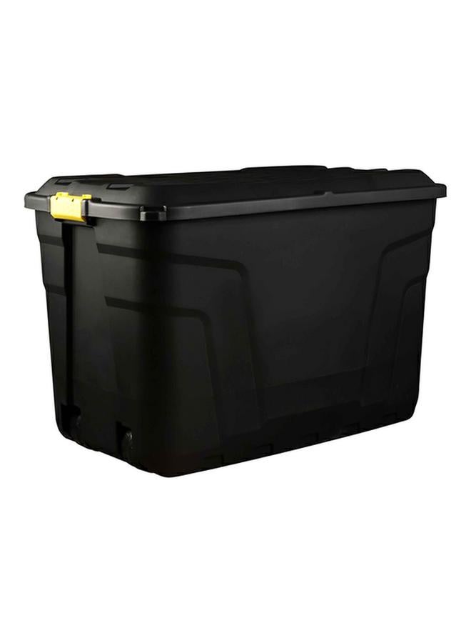 Strata Heavy Duty Wheeled Storage Box with Lid Black and Yellow 190 Liter XW434-BLK/YEL-EX - Image 2