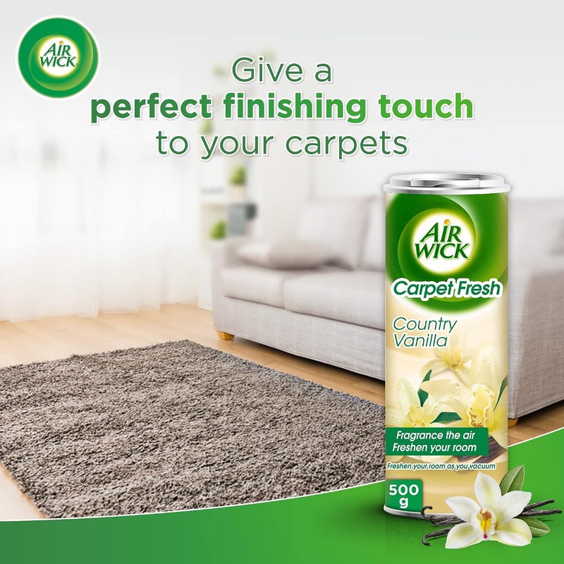 Air Wick Carpet Fresh Powder, Country Vanilla Scent, 500g - Image 2