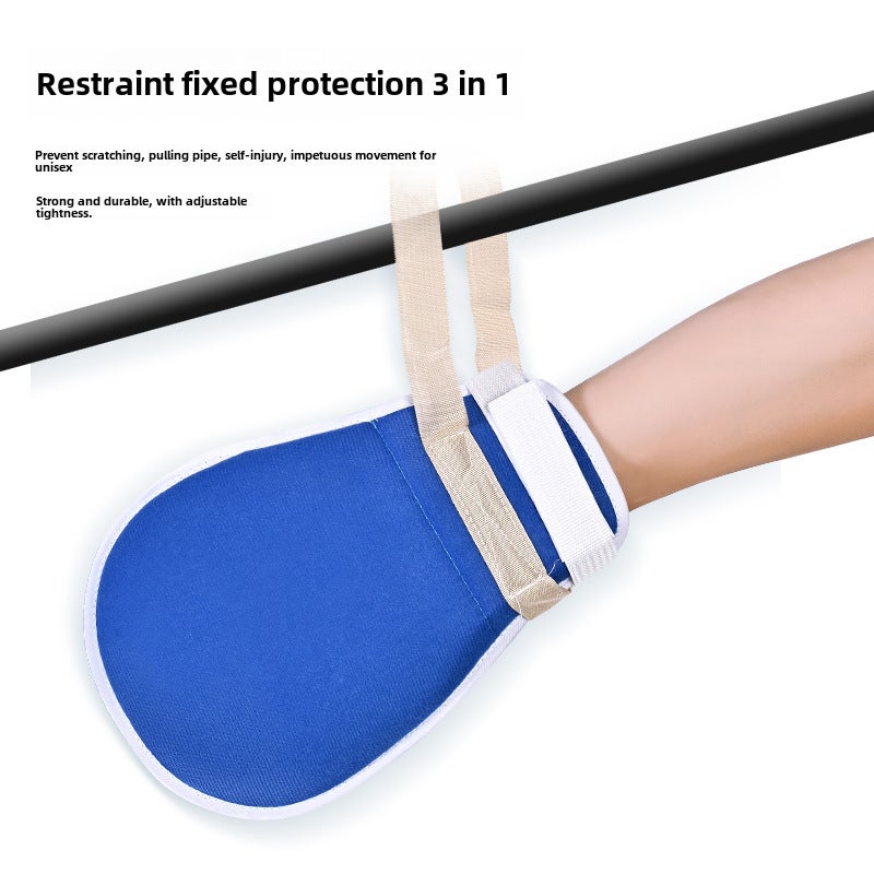 Elderly Anti-Scratch Restraint Gloves Composite cloth constraint gloves (with anti-scratch Board)