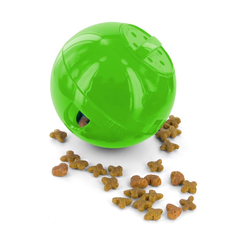 PetSafe SlimCat Interactive Feeder - Combines Play with Mealtime - Adjustable Portions - BPA-Free Plastic - Slow Feeder for Digestion - Lightweight, Dishwasher-Safe Toy - Green - Image 1
