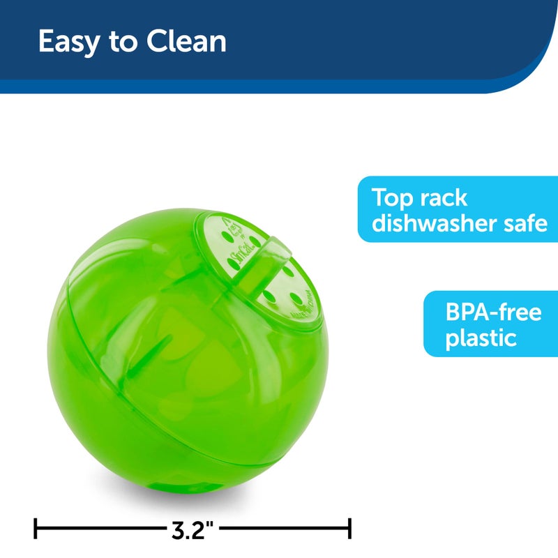 PetSafe SlimCat Interactive Feeder - Combines Play with Mealtime - Adjustable Portions - BPA-Free Plastic - Slow Feeder for Digestion - Lightweight, Dishwasher-Safe Toy - Green - Image 3