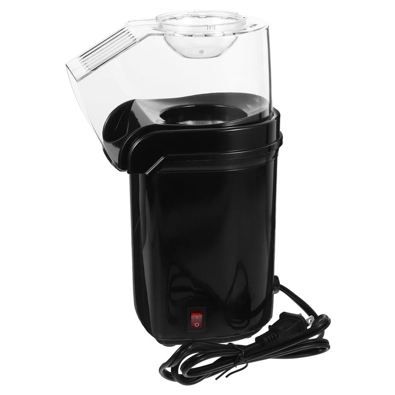 Drumstone [𝟏𝟓 𝐘𝐄𝐀𝐑𝐒 𝐖𝐀𝐑𝐑𝐀𝐍𝐓𝐘] Black Oil-Free Hot Air Popcorn Machine Mini Popcorn Maker for Household & Kitchen, Air-Popped Corn with No Oil, Perfect for Healthy Snacks and Family Time - Image 1