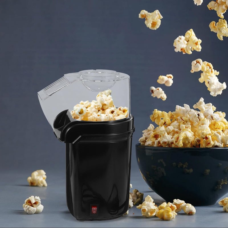 Drumstone [𝟏𝟓 𝐘𝐄𝐀𝐑𝐒 𝐖𝐀𝐑𝐑𝐀𝐍𝐓𝐘] Black Oil-Free Hot Air Popcorn Machine Mini Popcorn Maker for Household & Kitchen, Air-Popped Corn with No Oil, Perfect for Healthy Snacks and Family Time - Image 2