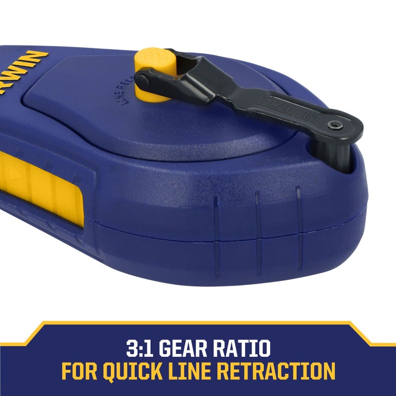 IRWIN Tools STRAIT-LINE COMPACT Chalk Reel, with Blue Chalk, 30 ft. (IWHT48440BC) - Image 5