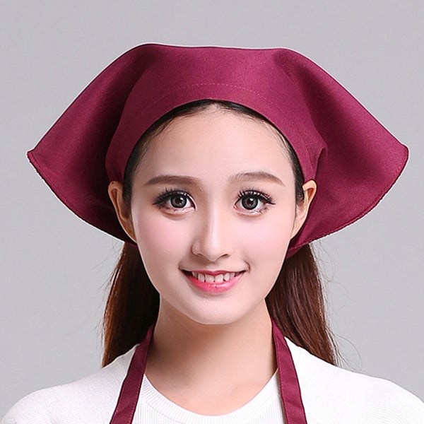 Unisex Kitchen Headscarf Chef Hat White [Velcro]]  - Image 4
