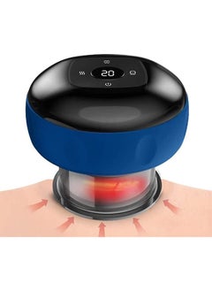 Smart Dynamic Cupping Therapy Set,Cellulite Massager 3 in 1 Vacuum Therapy Machine Cellulite Remover,Gua Sha Massage Tool with12 Level Temperature and Suction (Blue)