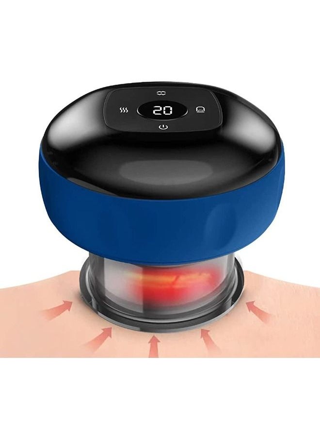 Arabest - Smart Dynamic Cupping Therapy Set,Cellulite Massager 3 in 1 Vacuum Therapy Machine Cellulite Remover,Gua Sha Massage Tool with12 Level Temperature and Suction (Blue) - Image 1